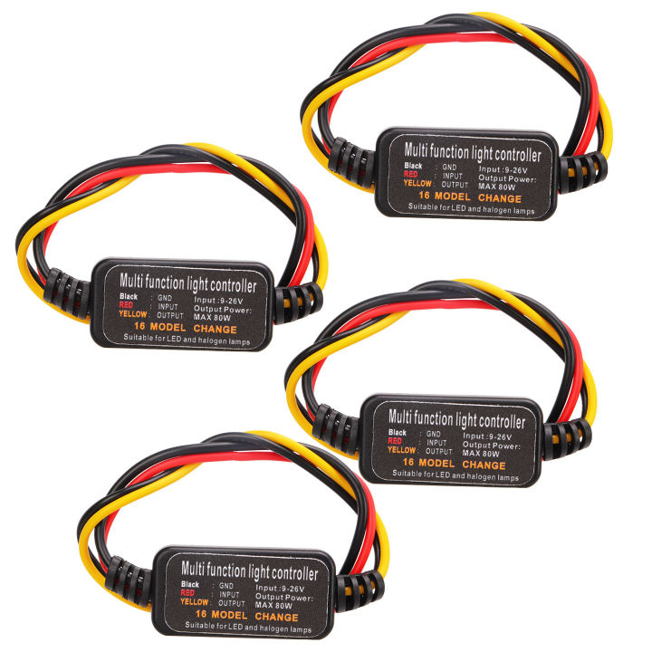 4PCS%20DC9%E2%80%9126V%20LED%20Brake%20Flasher%20Strobe%20Controller%2016%20Modes%20Adjustable%20for%20Car%20Motorcycle%20-%20Image%206