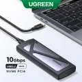 UGREEN M.2 NVMe SSD Enclosure Adapter 10Gbps USB C 3.2 Gen2 Tool-Free External Enclosure NVMe Reader Supports M and B&M Keys. 