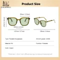 LouisWill Folding Sunglasses In Round Packaging Handbag Decorative Sun Glasses Outdoor Travel Sunscreen Sunglasses Women UV400 Trendy Sunglasses For Women Round Chic Retro Sunglasses. 