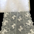 White  Lace 19cm  -Thread Mirror Flower Embroidery High Quality Lace Trim For Undergarments,Wedding Fabric. 