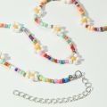 Necklace Ethnic Style Beaded Small Daisy Bohemian Handwoven Fashion Multi Color Necklace The Peach Lilac Jewelry Choker For Girls. 