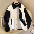 Spring and Autumn Coat Men's and Women's Jacket Couple Coat Stitching Square Collar Double Layer Outdoor All-Matching Popular Trendy Men's High-End. 