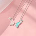 2 Pcs Set Best Friend Necklace BFF Cute Charm Heartshaped Koala Friendship Necklaces Friends Jewelry for Womens Grils. 
