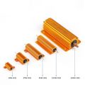 5W 10W 25W 50W 100W Aluminum Power Metal Wirewound Resistor RX24 0.1R~10K 1 2 3 5 6 8 10 20 1K 10K ohm Gold Resistors. 