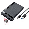 2.5 inch External HDD SSD Enclosure USB 3.1 Type C SATA Hard Drive Enclosure. 