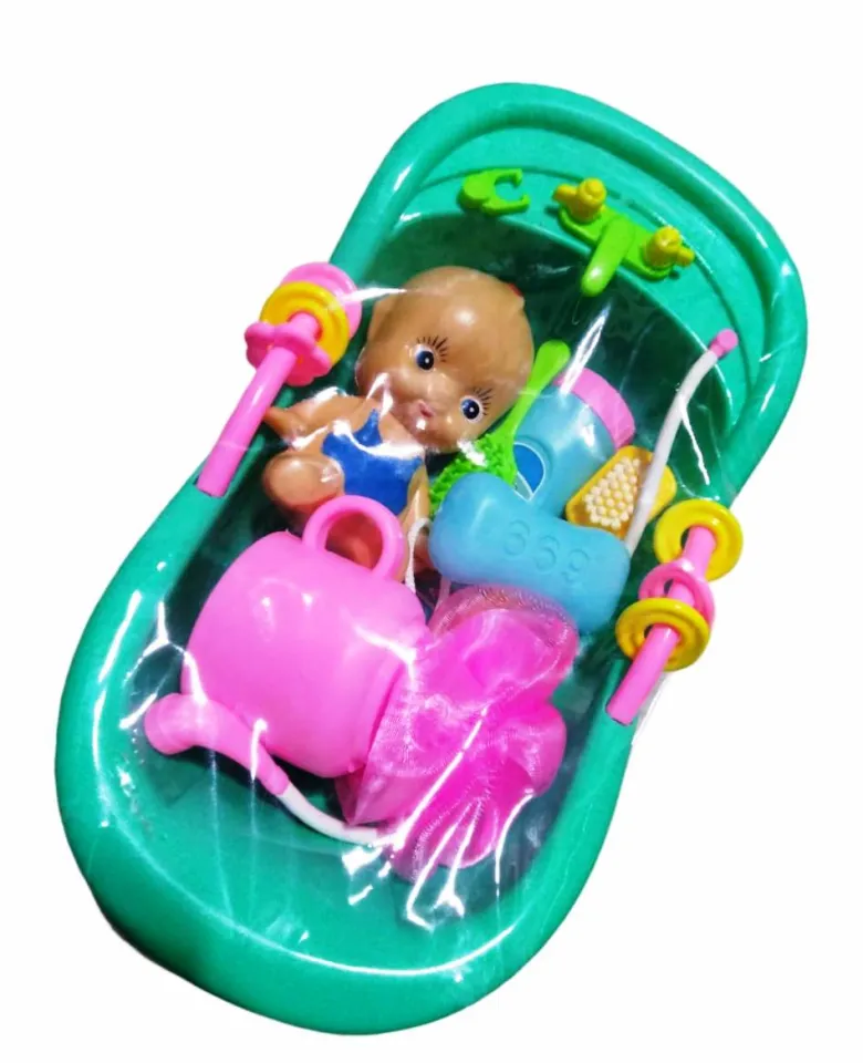 Baby Bath Toy Set Baby Doll Pretend Play Bathtub Toy Bath Fun Toy - Main Image