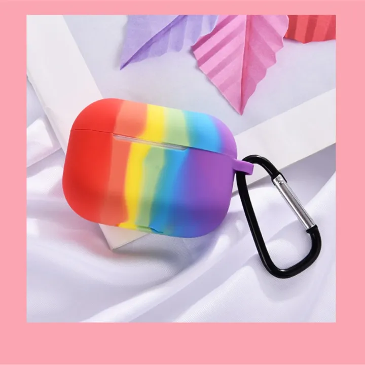 earphone%20case%20for%20airpods%20case%20rainbow%20silicone%20cover%20for%20airpods%20pro%203%20with%20keychain%20earphone%20accessories%20colorful%202020%20newest%20-%20Image%204