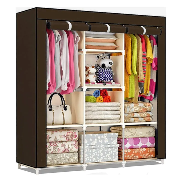 High Quality 3 Door Portable Folding Wardrobe Cupboard
