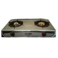 Daxer Double Burner Stainless Steel Body Gas Cooker - DXGS004. 