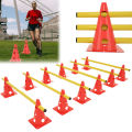 Mansa TUFF Fitness Pet Dog Kids Agility Training Hurdle with Cone 2 Cones & 1.5 meter Rods Hurdles Sets, Exercise Cones with Rods Adjustable Agility Obstacle Training Portable Agility Training Equipment. 