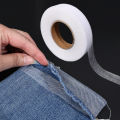 60M Double-sided Non-woven Adhesive Cloth Hem Tape Iron-on Clothes Sewing Turn Up Hem Non-woven Fabric Liner Clothing Tools 1Roll. 