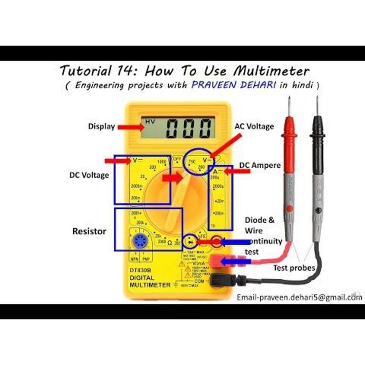 DT-830B LCD Digital Multimeter