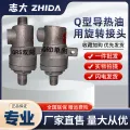 Zhida Brand High Temperature Heat Conduction Oil Rotating Joint Q Type One-Way Bidirectional 220 Degree 280 Degree 360 Degree QR20/25/32. 