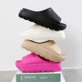 【FOOT SOFA】Summer Women Non-Slip Platform Slippers UNISEX Peep Toe Outdoor Casual Shoes for Woman Flat Bottom Comfortable Beach Slipper. 