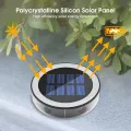Auoyo solar led outdoor ground garden light Waterproof Courtyard Wall Step Lamp Decoration Solar Fence Light Round Warm Lighting. 