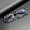 Blue Ray Half-frame Business Eyewear Presbyopic Eyeglasses Unisex Reading Glasses Men Women Metal Rack Spring Legs Anti. 