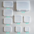 Small rectangular and square storage boxes food grade polypropylene PP mini parts transparent plastic box sample packaging box. 
