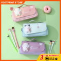 👍【HOT】 Cute Cat Decompression Pencil Case Big Pencil Box Portable Girls Pen Bag Double Layer School Pouch Kawaii Stationery Pensil Case. 