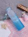 Hello Master Frosted Glass Water Bottle - 450ml (Blue, Green, Pink, White). 