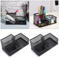 Mesh Desk Organizer Metal & Wooden Pencil Pen Holder Organizer Desk Accessories Holder for Office Home Metal Pencil Holder Pen Holder. 