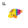 Plastic Fish Toy Colorful Wind-up Fish Toy for Babies Educational Tummy Time Fun Perfect Birthday Gift. 