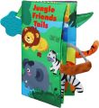 Baby Book Soft Cloth Books, Touch and Feel Crinkle Book for Toddler with Animal Tail Interactive Educational Teething Toy Gift, Infant Books Sensory Baby Book, Newborn Book 6-12 Month. 