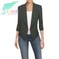 Epoch Women Formal Stylish Women's Business with Slim Fit Irregular Hem Perfect for Office Wear Anti-wrinkle Cardigan Suit Coat in Solid Colors Ideal for Formal Events on Spring Summer Autumn. 