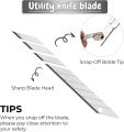 10PCS Paper Cutter Blade Alloy Steel Art Blades  Carving Cutter For Office Stationery School Craft Class Replacement Blades. 