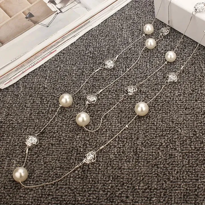 Woman's%20Camellia%20Flower%20Pendant%20Long%20Pearl%20Necklace%20For%20Woman%20Gift%20Multiple%20Ways%20of%20Wearing%20Sweater%20Chain%20Jewelry%20-%20Image%203