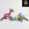 3D Printed Flexi Drake Dragon - Various Colors & Sizes - PLA. 