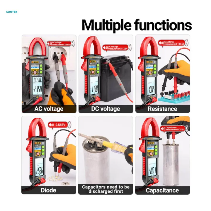 Digital Clamp Meter 6000 Counts Multimeter Ncv Induction ...