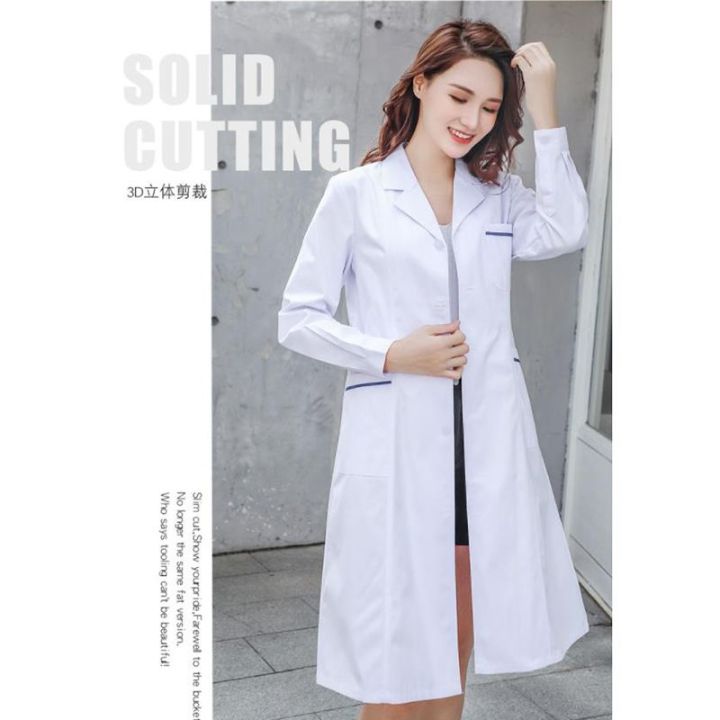 White%20Gown%20Short%20Sleeve%20Doctor's%20Overall%20Female%20Physical%20Therapist%20Doctor's%20Clothes%20Summer%20Thin%20Laboratory%20Nurses'%20Uniform%20Work%20Clothes%20Long%20-%20Image%203