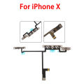 Volume Flex Replacement For iPhone X XR XS Max Volume Control Mute Button Switch Flex Cable With Metal Brackets. 