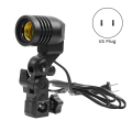 1 PCS Light Lamp Photo Studio E27 AC Socket Photography 1.8M Cable Cord Bulb Stand with Umbrella Holder Bulb Mount Black Lamp Holder Nylon US Plug. 