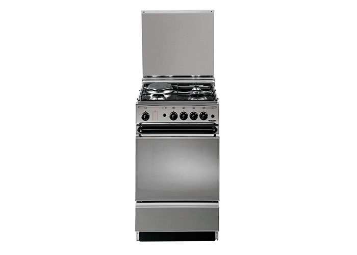 Elba 4BR 3G 1E E/Oven N55X340 (3 Gas Burner + 1 Electricplate Cooker with Electric Oven Stainless Steel Design)