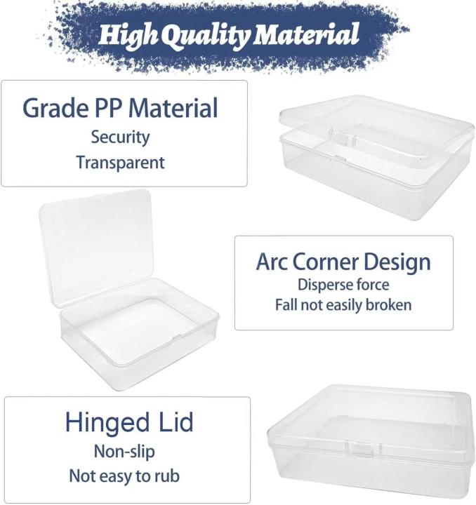 5pcs%20Small%20Plastic%20Containers%20with%20Hinged%20Lids%20Rectangle%20Clear%20Storage%20Boxes%20for%20Card%20Crafts%20Learning%20Supplies%20Screws%20Battery%20-%20Image%205
