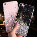 For iPhone 6s Plus / iPhone 6 Plus Back Cover Luxury Bling Shining Gold Foil Girls Cases Space Glitter Stars Soft Silicone Mobile Phone Protective Case. 