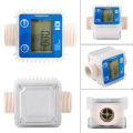 1pc K24 Turbine Digital Diesel Oil Fuel Flow Meter Gauge For Chemicals Liquid Water. 