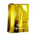 25/50/100pcs 50g 9x14cm Gold Color Top Open Aluminum Foil Vacuum Seal Bags For Tea, Coffee, And Other Food Items To Packaging. 