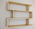 Modern bookshelf made of solid pine | Wall hanging funky shelf| Minimalistic beautiful shelf. 