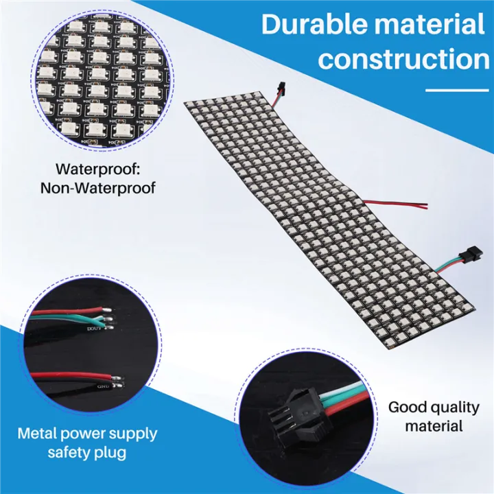 WS2812%20Led%20Programmable%20Light%20WS2812%20RGB%20LED%20Matrix%20Panel%20Individually%20Addressable%20Flexible%20for%20Video%20Display,%20DC5V%20(8x32)%20-%20Image%204