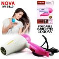 NOVA Foldable Hair Dryer NS7810 Professional Compact and Powerful for Salon-Quality Styling. 