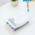 Transparent Pencil Case Plastic Pencil Box Crayon Pen Storage Box Marker Pen Case Stackable Office Supplies Storage Box. 