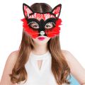 【HUT】 Sexy Leather Cat Mask Women Masquerade Mask Women Girls Sexy Lace Black Cat Eye Mask For Cosplay Christmas Halloween Party. 