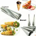 Stainless Steel Pastry Cream Horn Molds Baking Cones Roll Horn Forms Conical Danish Pastry Croissant Cones Molds Set Of 6. 