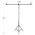 1.5 * 2m/ 5 * 7ft Green Backdrop Screen  Chromakey Background Photography Kit with Adjustable T-Shaped Background Stand 3pcs Backdrop Clamps. 