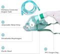 Non-Rebreather Oxygen Mask with Ordinary Connector, Oxygen Tube, DEHP-Free | NRBM Face Mask | Non-Breather Mask| Adjustable Elastic Strap | Rebreathing Oxygen Face Mask | Latex-Free Materials. 