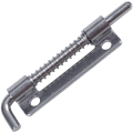 ICQURBT 6X Hardware Spring Loaded Metal Security Barrel Bolt Latch 3.5 Inch Long Silver Tone. 