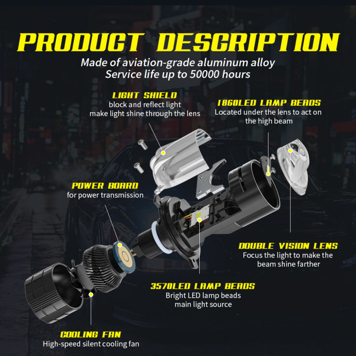 Car%20LED%20Projector%20Headlight%20Laser%20Beam%20H4%20-%20Image%207