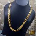 Gold Plated 24/18Inch Long 8MM Lara Chain for Gents Free Gift Box. 